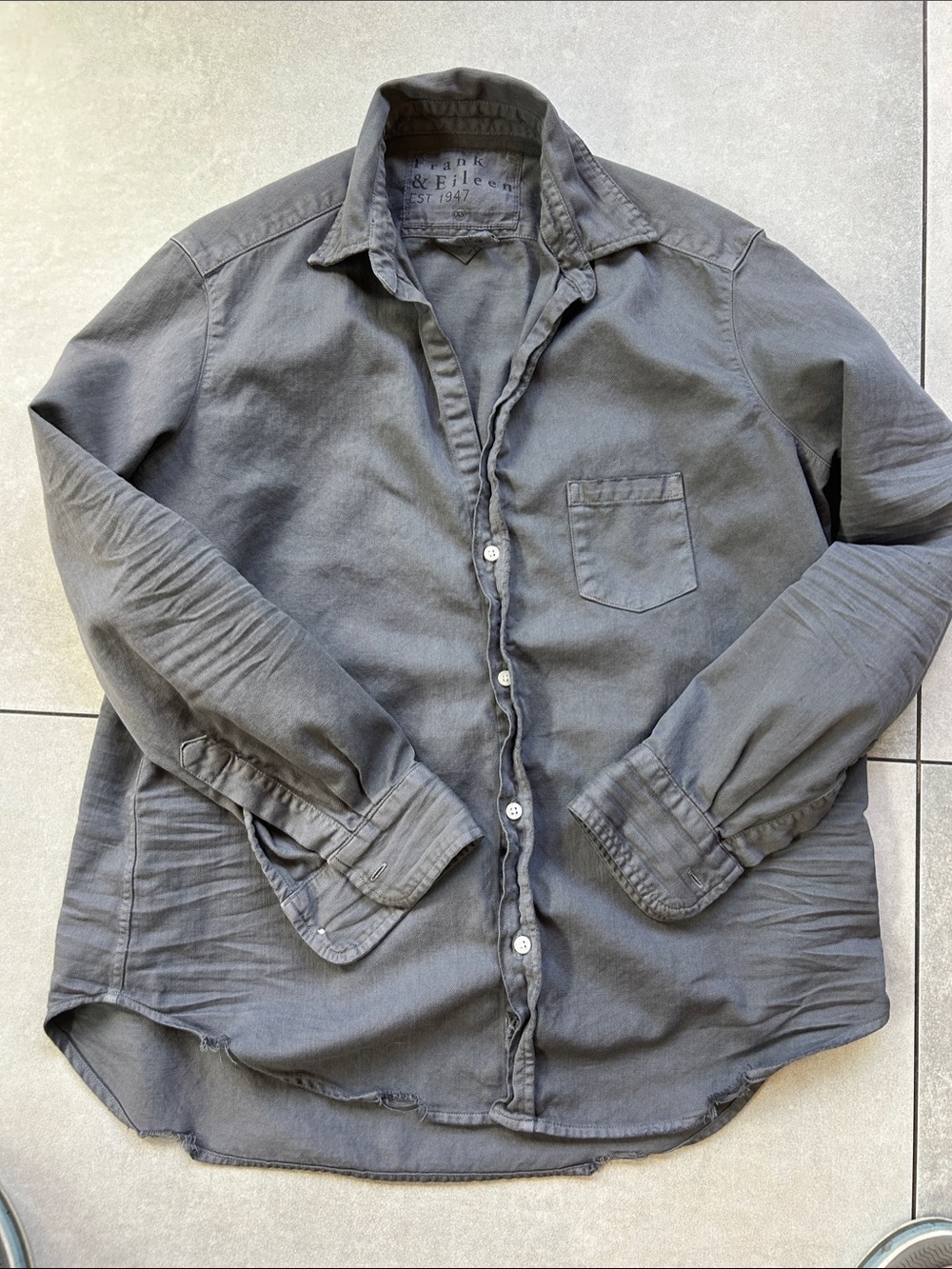 Frank & Eileen famous denim Gray Button Casual Shirt